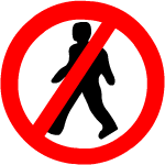 Pedestrians prohibited