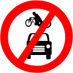 No entry for cars and motor cycles