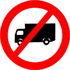 trucks prohibited 